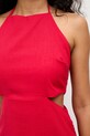 Answear.LAB šaty s ľanom ps9153s.fos červená