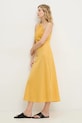 Answear Lab rochie din in ps9127.fos galben WW25