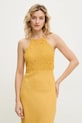 Answear Lab rochie din in galben ps9127.fos
