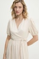 Answear Lab rochie din in bej 9100.fos