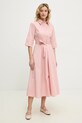 Answear Lab rochie din bumbac PK2716.ios roz WW25