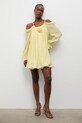 Answear.LAB sukienka letnia z lyocellem pr26602.fLK żółty WS26