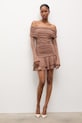 Answear.LAB sukienka WW25-SUD0DM brązowy WS26