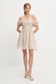 Answear.LAB sukienka 606588.flk beżowy WW25