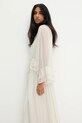 Answear Lab rochie din mătase bej D11063.ios