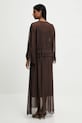 Answear.LAB sukienka z jedwabiem D11063.ios brązowy WW25