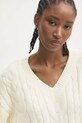 Answear Lab pulover de lana bej lu4410.fos