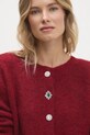 Answear Lab kardigan z wełną bordowy lu2411fos