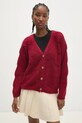 Answear Lab cardigan de lana 7261.fms burgundia