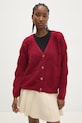 Vlnený kardigán Answear.LAB 7261.fms burgundské