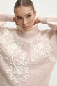 Answear.LAB sweter z wełną różowy SM2810.hos