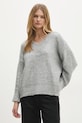 Sveter Answear.LAB V výstrih sivá 4126.tms