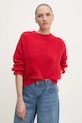 Answear.LAB sweter z domieszką wełny czerwony LU61002.FLK