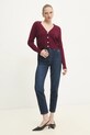 Answear Lab cardigan CBCR3521.ikk burgundia WW25