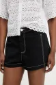 Answear Lab szorty jeansowe tkanina czarny LC240317.hos