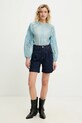 Answear Lab pantaloni scurti jeans KS2109.PWK bleumarin WW25