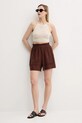Answear Lab pantaloni scurti NB25.1005.tos maro WW25