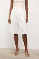 Answear.LAB szorty lniane biały BS3058.tos
