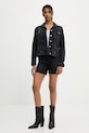 Answear Lab pantaloni scurti jeans BS305903.tos negru WW25