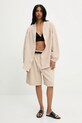 Šortky z vlněné směsi Answear.LAB 2620.HAK béžová WW25