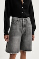 Answear.LAB szorty jeansowe tkanina szary f31881.iak