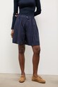 Odzież Answear.LAB szorty z lnem LD2700.hak granatowy