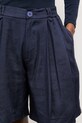 Answear.LAB szorty z lnem LD2700.hak granatowy