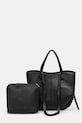 Answear Lab poseta de piele uni negru VE6