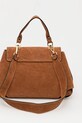 Akcesoria Answear Lab torebka zamszowa tove4 brązowy