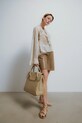 Шкіряна сумочка Answear.LAB лицьова шкіра бежевий 1219.HWK