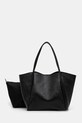 Answear Lab poseta de piele uni negru t11