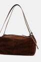 Accesorii Answear Lab geanta de mana din piele intoarsa 1341.CMS maro