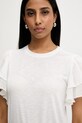 Answear.LAB t-shirt lniany biały E25.39.FLK