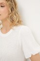 Answear.LAB t-shirt lniany W25.69.flk biały