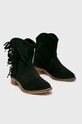 Answear.LAB - Kožené čižmy WZ18.OBD086 čierna WZ18