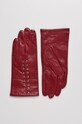 Answear.LAB - Kožené rukavice burgundské A1746.M