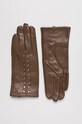 Answear.LAB - Kožené rukavice hnedá A1746.M