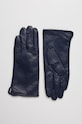 Answear.LAB - Kožené rukavice tmavomodrá 1576.M