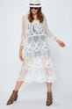 Answear.LAB - Šaty Wiya for Answear.LAB maxi biela W8183.W