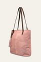 Answear - Kožená kabelka pastelově růžová