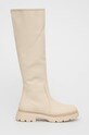 Vysoké čižmy Answear.LAB platforma béžová 9K4.13.SO