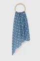 kék Answear Lab sál selyemkeverékből Silk Blend Női