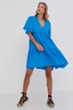 Answear Lab Sukienka lniana Pure Linen niebieski