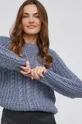 granatowy Answear Lab Sweter z domieszką wełny