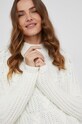 Answear Lab Sweter z domieszką wełny biały NT6.DA