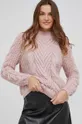 różowy Answear Lab Sweter z domieszką wełny