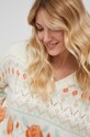 Answear Lab Sweter z domieszką wełny beżowy MC18880.1.AJ