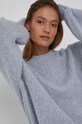 Answear Lab sweter z domieszką wełny niebieski M621005.1.AJ