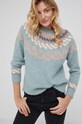 Answear Lab Sweter z domieszką wełny niebieski P63.1.AJ