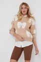 Answear Lab Sweter wełniany 383560.1.AJ beżowy WZ21